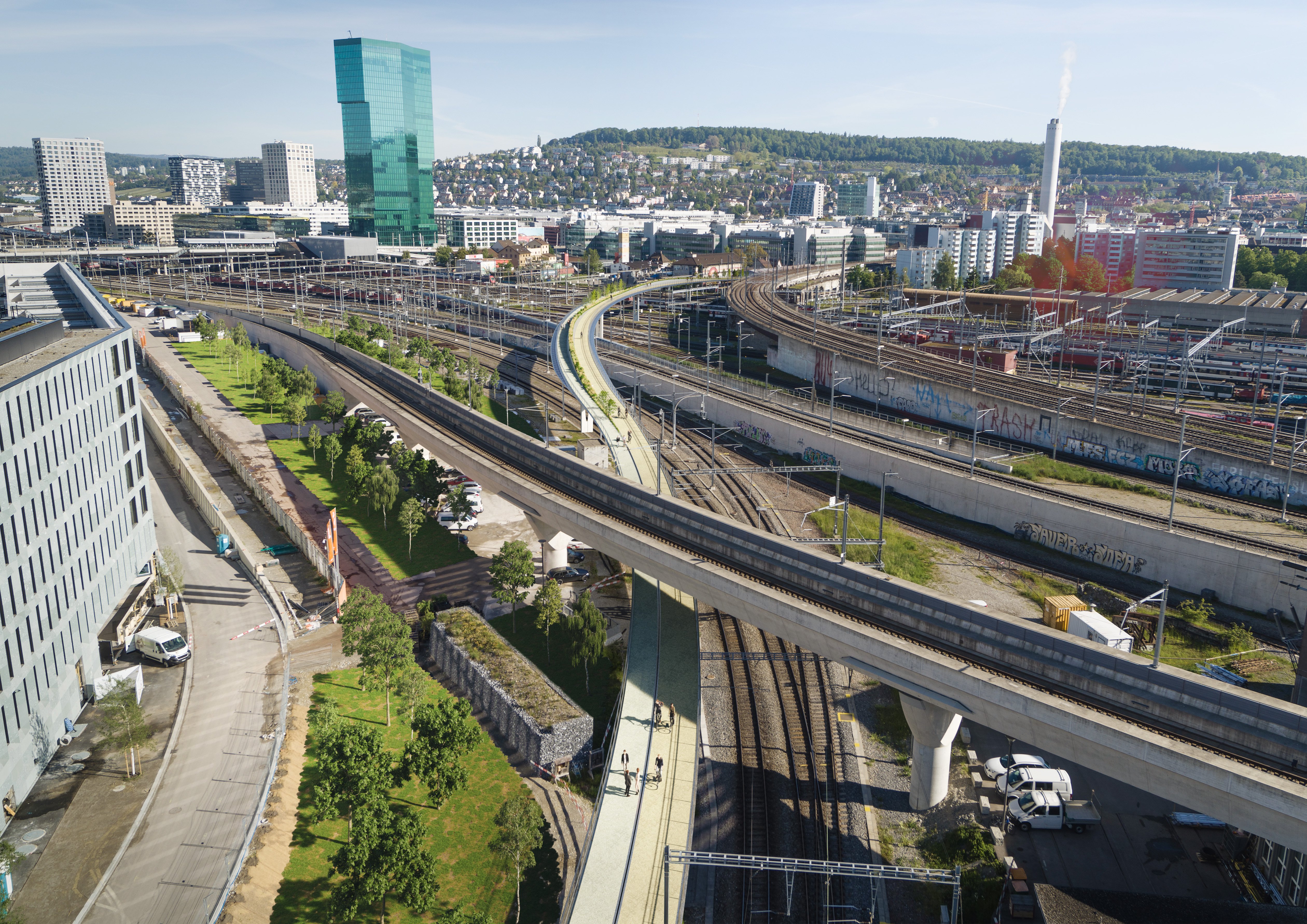 1. Rang im Studienauftrag «Fuss-/Veloverbindung Kreis 4-5» in Zürich |  Itten+Brechbühl AG